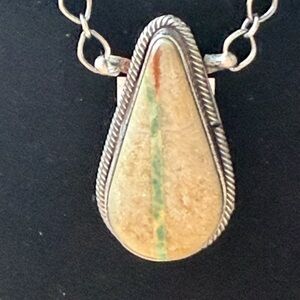 Sterling Silver Royston Ribbon Pendant Necklace - Native American